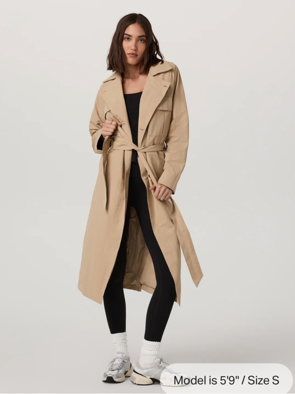 Vuori Rhodes Long Belted Trench Coat